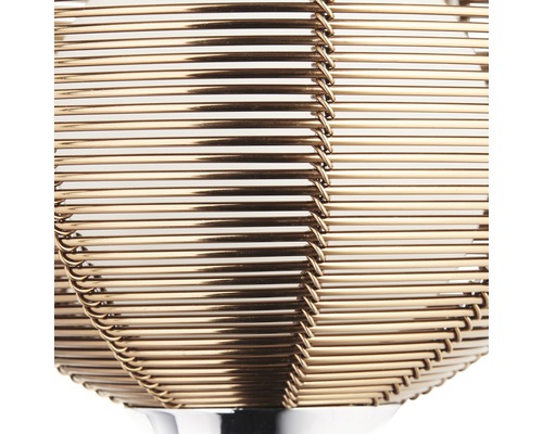 Detailaufnahme einer Drahtgeflecht-Lampe