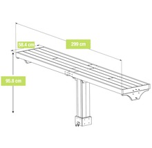 Abbildung mit Maßangaben zum Holzcarport