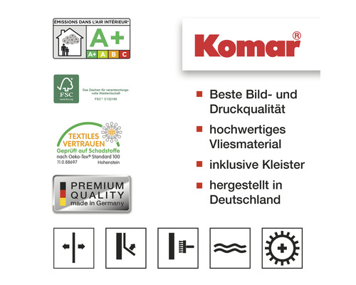 Informationen und Siegel zur Qualität von Komar Produkten