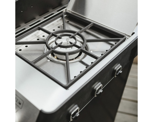 Seitenkocher eines Grills aus Edelstahl