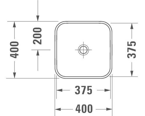 Schéma d''un lavabo avec dimensions