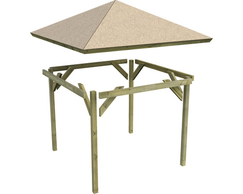 Kit de pavillon en bois avec toit