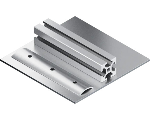 Profilé en aluminium avec tôle d''aluminium et demi-profilé