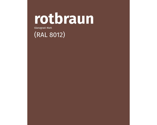Rotbraune Farbe, Glanzgrad matt, RAL 8012