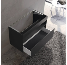 Meuble sous-lavabo mural avec tiroir et compartiment ouvert