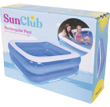 Kit de piscine hors sol à pose rapide Familypool PVC rectangulaire 197x143x49 cm sans accessoires bleu/blanc-thumb-13
