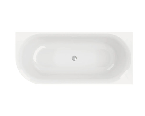 Vue de dessus d''une baignoire avec un écoulement