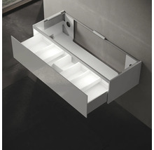Meuble sous-vasque avec tiroir et compartiments pour rangement de salle de bains
