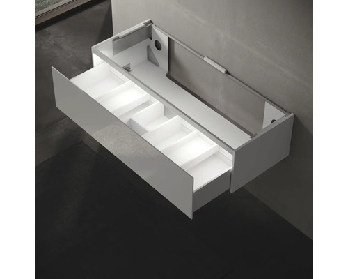 Meuble sous-vasque avec tiroir et compartiments pour rangement de salle de bains