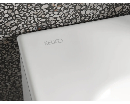 Logo Keuco sur céramique sanitaire