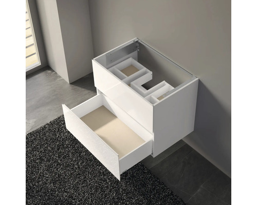 Meuble sous-vasque blanc avec tiroir pour la salle de bain