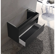 Meuble sous-lavabo avec tiroir ouvert pour montage mural
