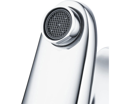 Detailaufnahme eines Wasserhahn-Strahlreglers