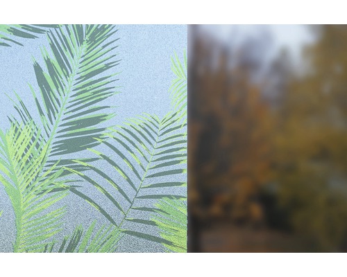 Fensterfolie Venilia Vitrostatic Palm leaves 45x150 cm Tapete mit Palmenblattmuster für die Wandgestaltung