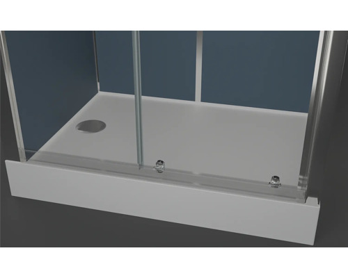 Cabine de douche avec receveur et porte coulissante en verre