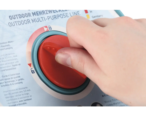 Hand betätigt Feststellmechanismus einer Mehrzweckleine für den Aussenbereich