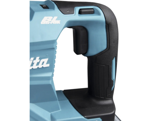 Detailansicht einer Stichsäge mit bürstenlosem Motor und ergonomischem Griff