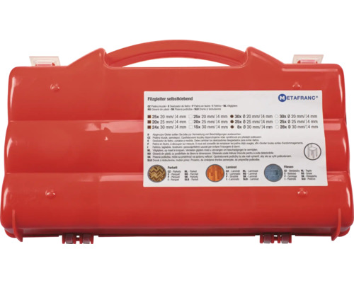 Metafranc selbstklebende Filzgleiter in roter Aufbewahrungsbox