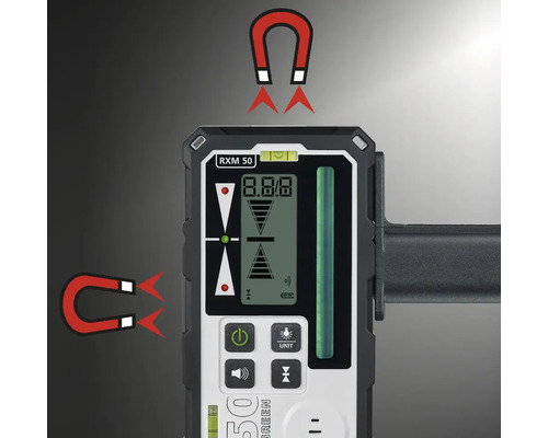 Fixation magnétique sur le récepteur laser