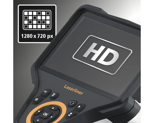 Laserliner Inspektionskamera mit HD Bildschirm und einer Auflösung von 1280 x 720 Pixel
