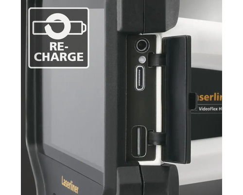 Laserliner VideoFlex HD mit Ladefunktion und verschiedenen Anschlussmöglichkeiten