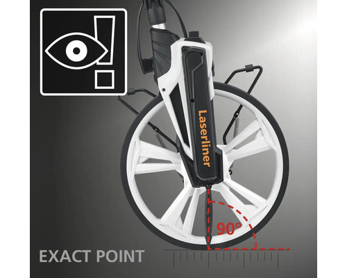 Odomètre à roue Laserliner avec indication précise du point