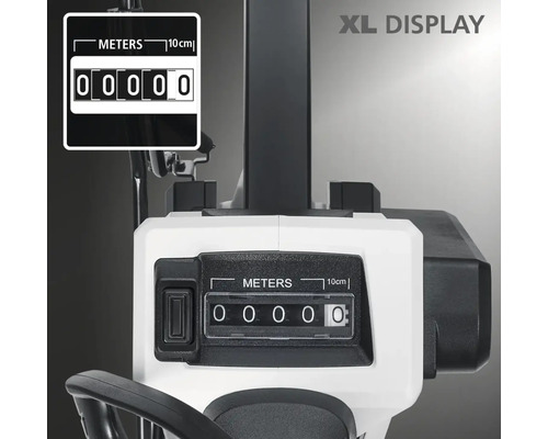 Compteur métrique affichant les valeurs mesurées en mètres et en centimètres