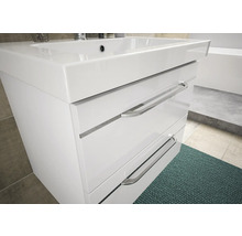 Waschtischunterschrank mit zwei Schubladen und Griffen