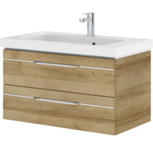 Waschtischunterschrank mit zwei Schubladen und Waschbecken
