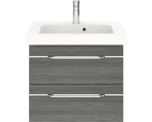 Meuble sous-lavabo avec deux tiroirs et vasque à poser