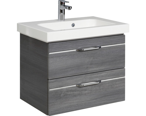 Meuble sous-lavabo avec deux tiroirs et robinetterie