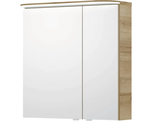 Armoire de toilette avec deux portes et éclairage