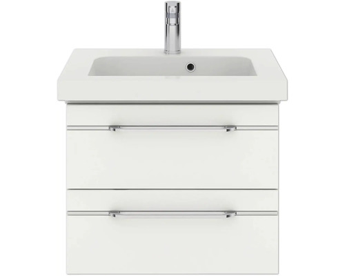Meuble sous-lavabo avec deux tiroirs et lavabo à poser