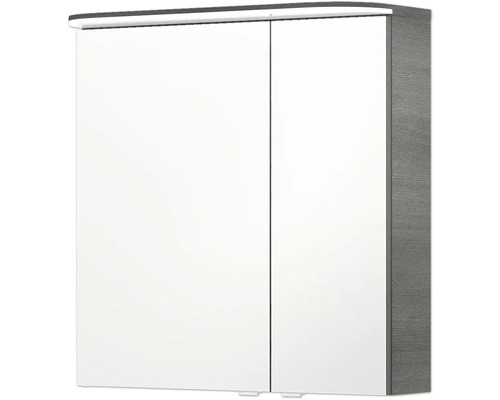 Armoire de toilette à miroir avec éclairage et deux portes