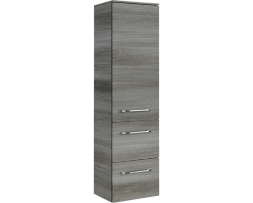 Armoire haute avec trois tiroirs et aspect bois
