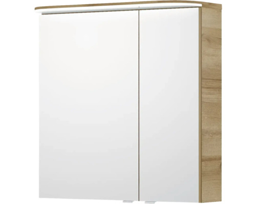 Armoire de toilette à deux portes avec éclairage