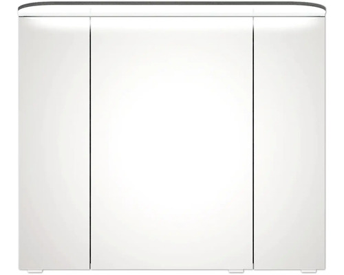Meuble bas de salle de bains blanc avec trois portes