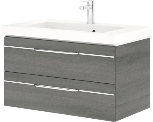 Meuble sous-vasque avec deux tiroirs et lavabo