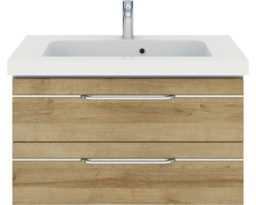 Waschtischunterschrank mit zwei Schubladen und Waschbecken