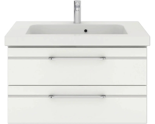 Waschtischunterschrank mit zwei Schubladen, Waschbecken und Armatur