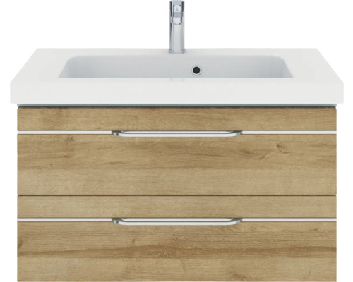 Meuble sous-lavabo avec deux tiroirs et lavabo