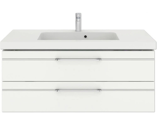 Meuble sous-lavabo avec deux tiroirs et lavabo à poser