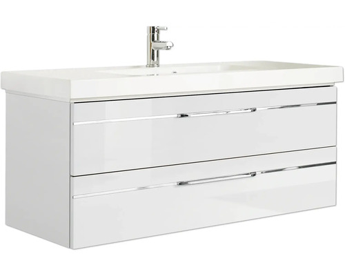 Meuble sous-lavabo avec deux tiroirs et robinetterie