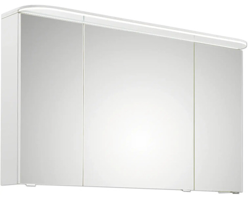 Armoire de toilette à miroir avec éclairage et trois portes