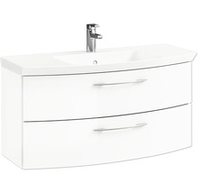 Waschtischunterschrank mit zwei Schubladen und einem Waschbecken