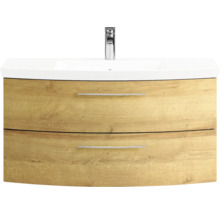 Waschtisch mit Unterschrank und zwei Schubladen im Holzdesign