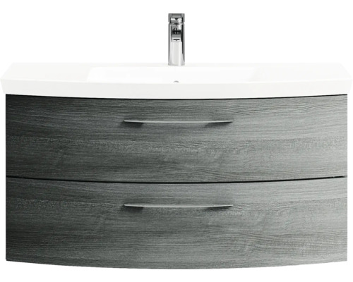 Meuble sous-lavabo avec deux tiroirs et robinet