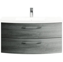 Meuble sous-lavabo avec deux tiroirs et robinet