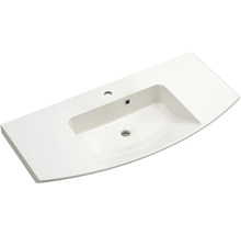Plan de toilette en céramique sanitaire avec trou de robinet et trop-plein