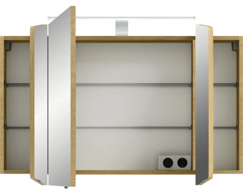 Armoire de toilette avec éclairage et prise